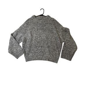 White Fox Gray Chunky Knit Oversized Sweater